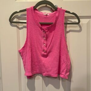 Aerie hot pink loose crop top, size XS